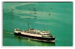 Vintage MVS Abegweit Ferry Postcard - PEI to New Brunswick Canada 1955